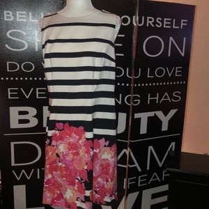 ALYX dress , floral, black, white striped
